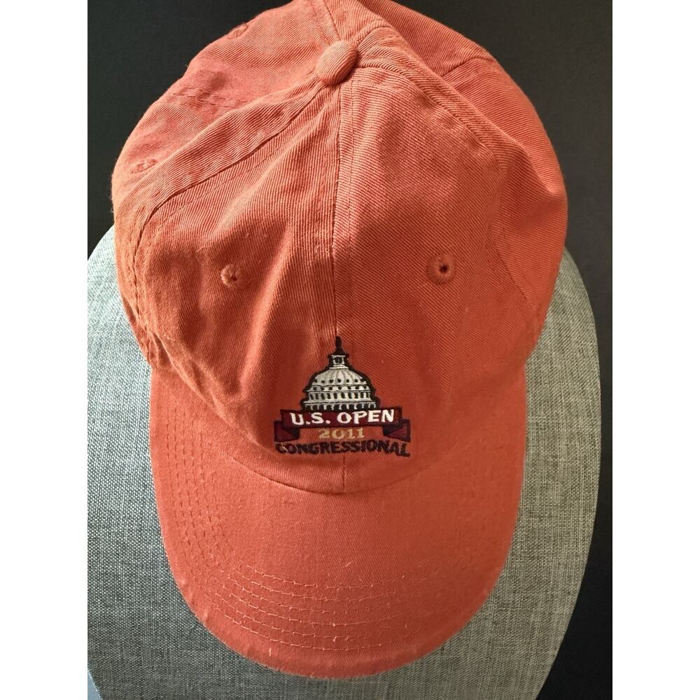 US Open Congressional 2011 Baseball Cap Hat One Size Orange Embroidered USGA